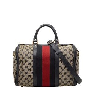 GUCCI Cream Leather Shoulder Bag